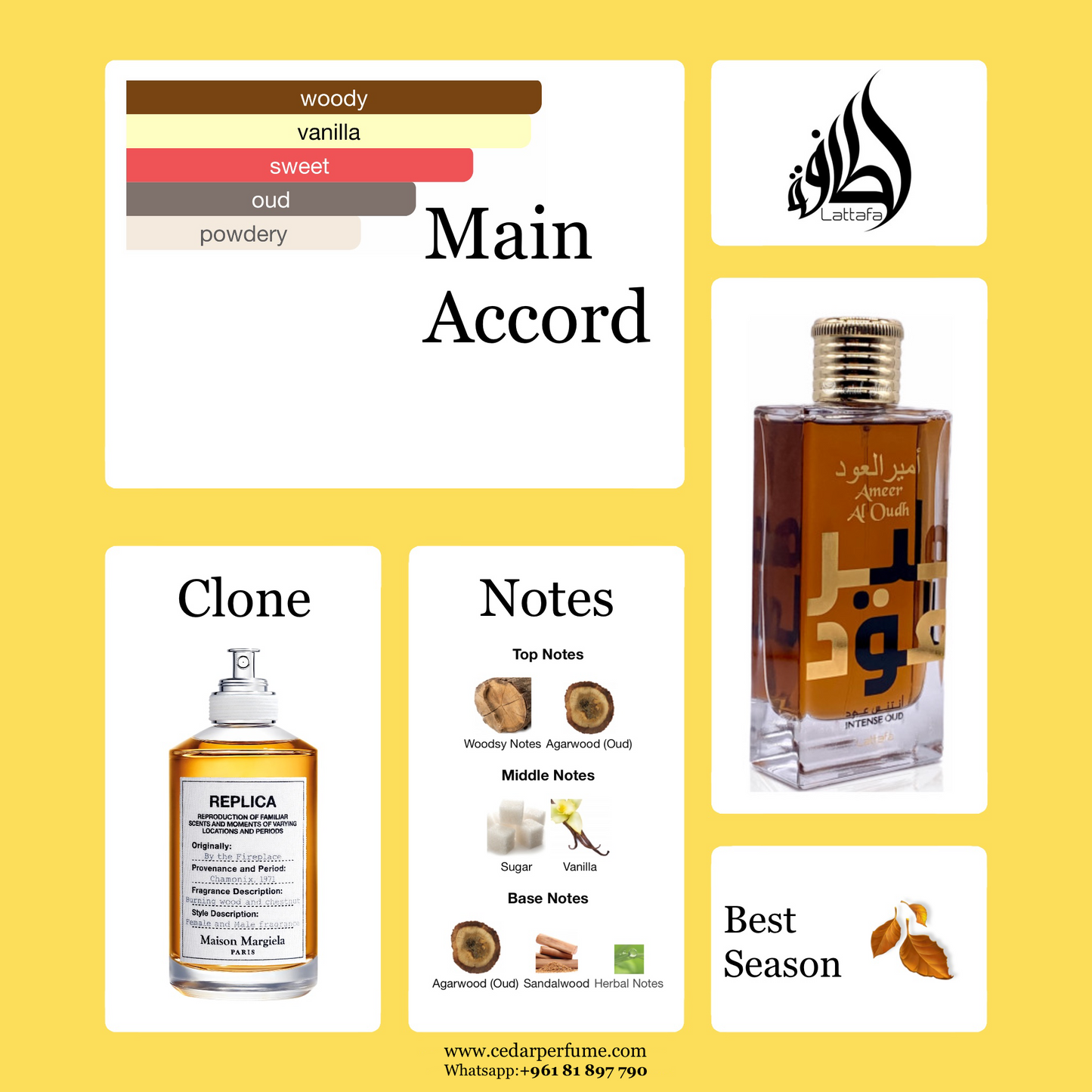 Lattafa Ameer Al Oudh Intense Oud - Replica By The Fireplace Clone