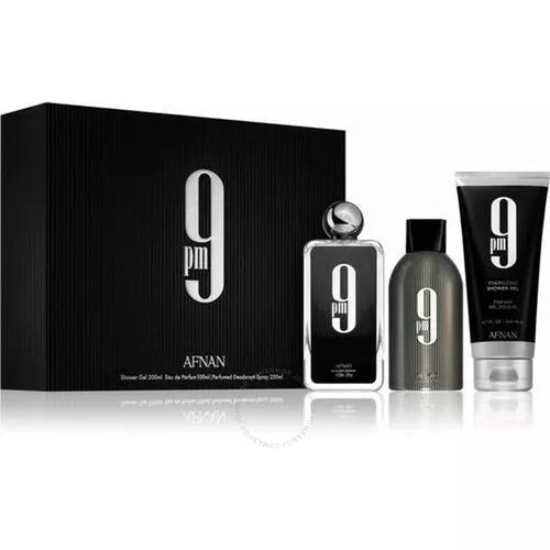 Afnan  Set 9Pm (Edp 100Ml + Sg 200Ml + Deo 250Ml)