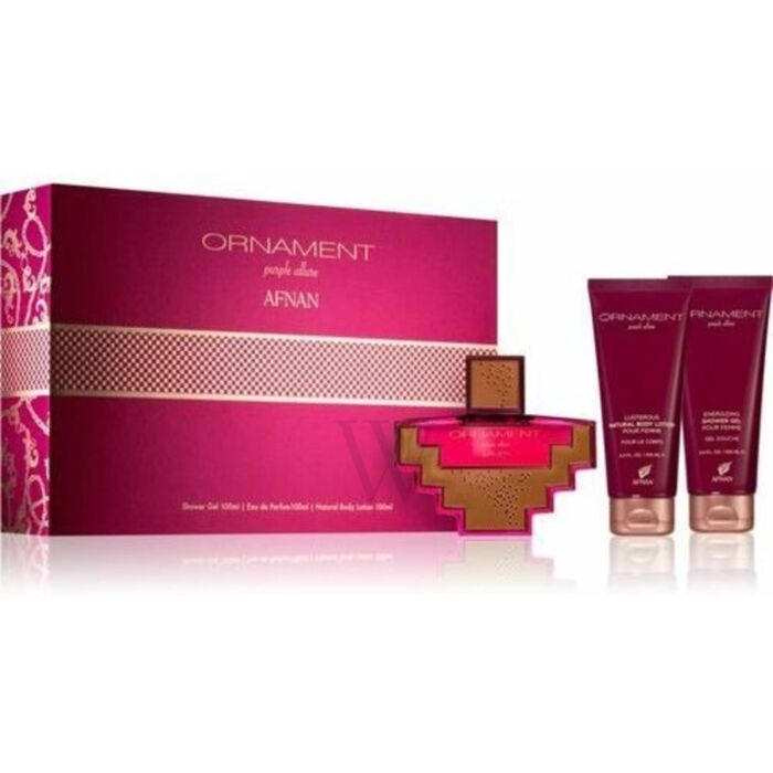 Afnan  Set Ornament Purple(Edp 100Ml + Sg 100Ml+ Bl 100)