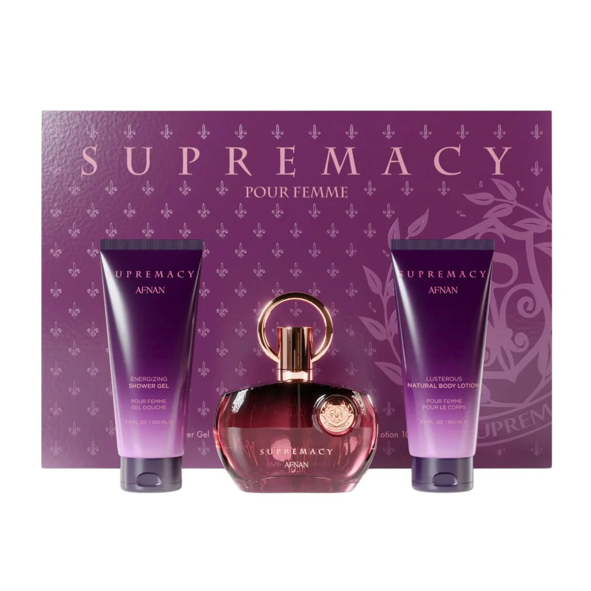 Afnan  Set Supremacy Purple Allure (Edp100Ml + Sgl100Ml + Bl 100)