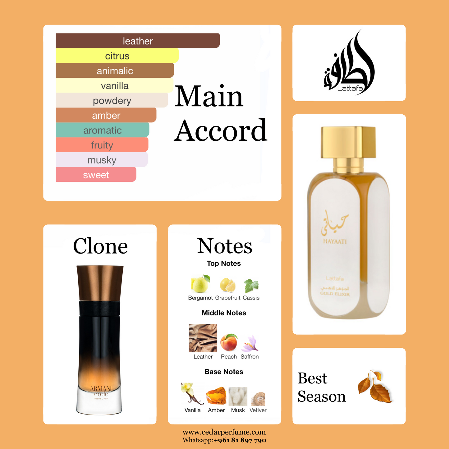 Hayaati Gold Elixir - Armani Code Profumo Clone